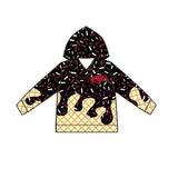 MOQ 3 pcs hogs black ice cream sprinkle toddler kids team hoodie