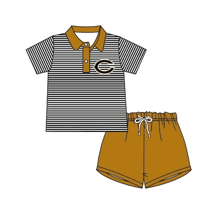 Deadline May 6 stripe polo shirt shorts boys team clothes