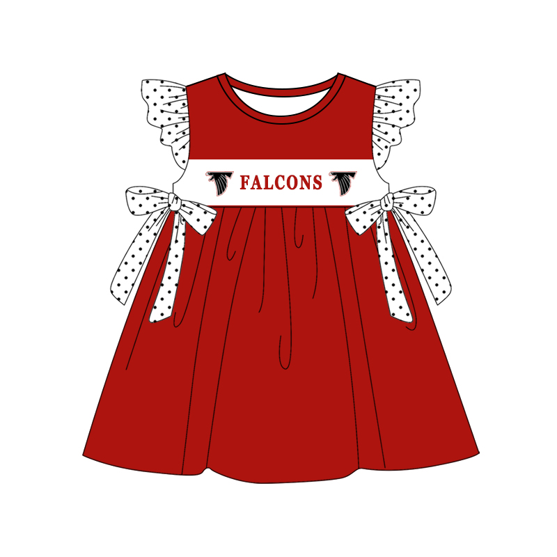 Deadline June 12 flutter sleeves red F girls team dress