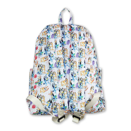 Blue dog baby girls back to school backpack