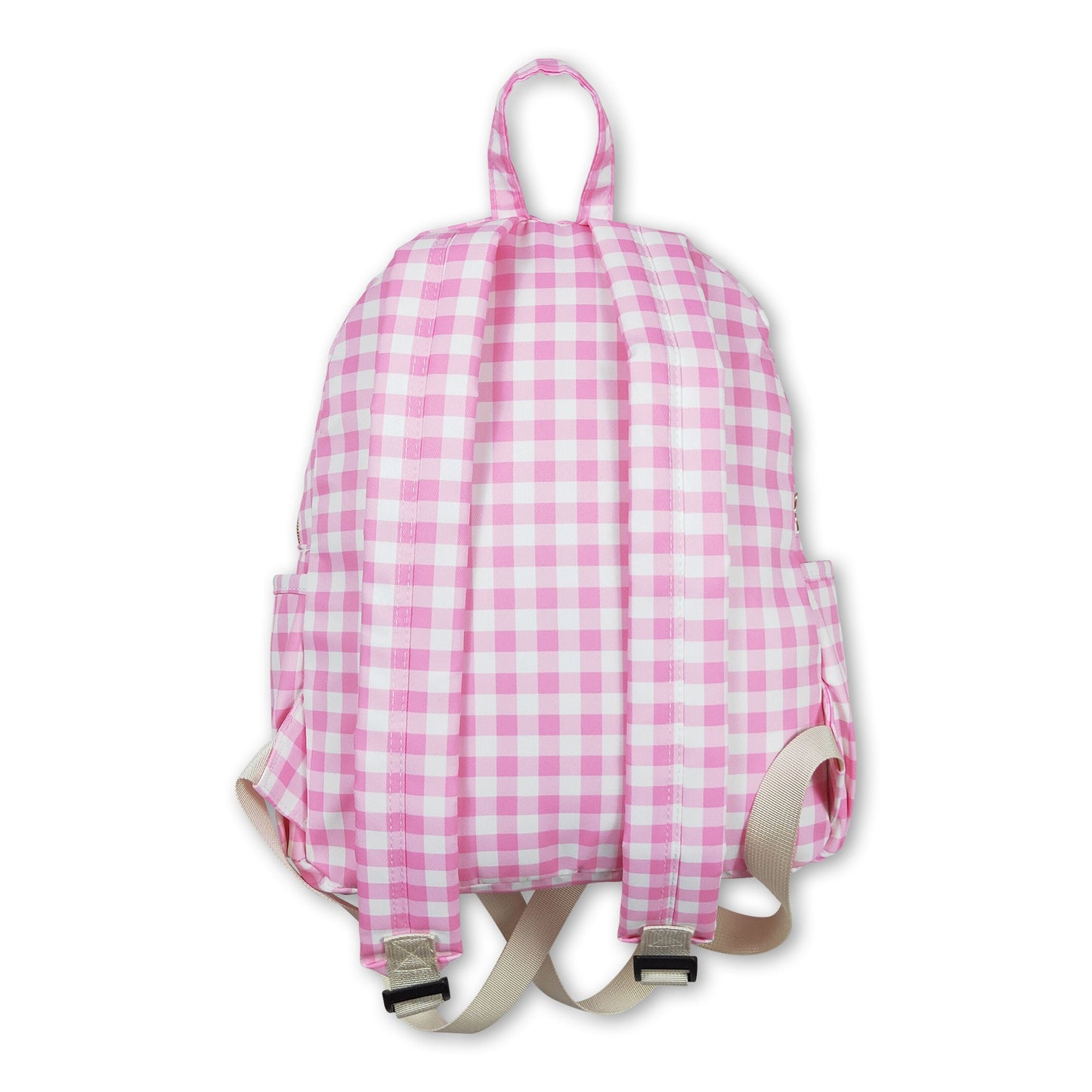 Pink plaid kids girls back to school backpack