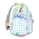 Floral plaid ruffle cute little girls backpack