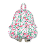Pink floral ruffle cute little girls backpack