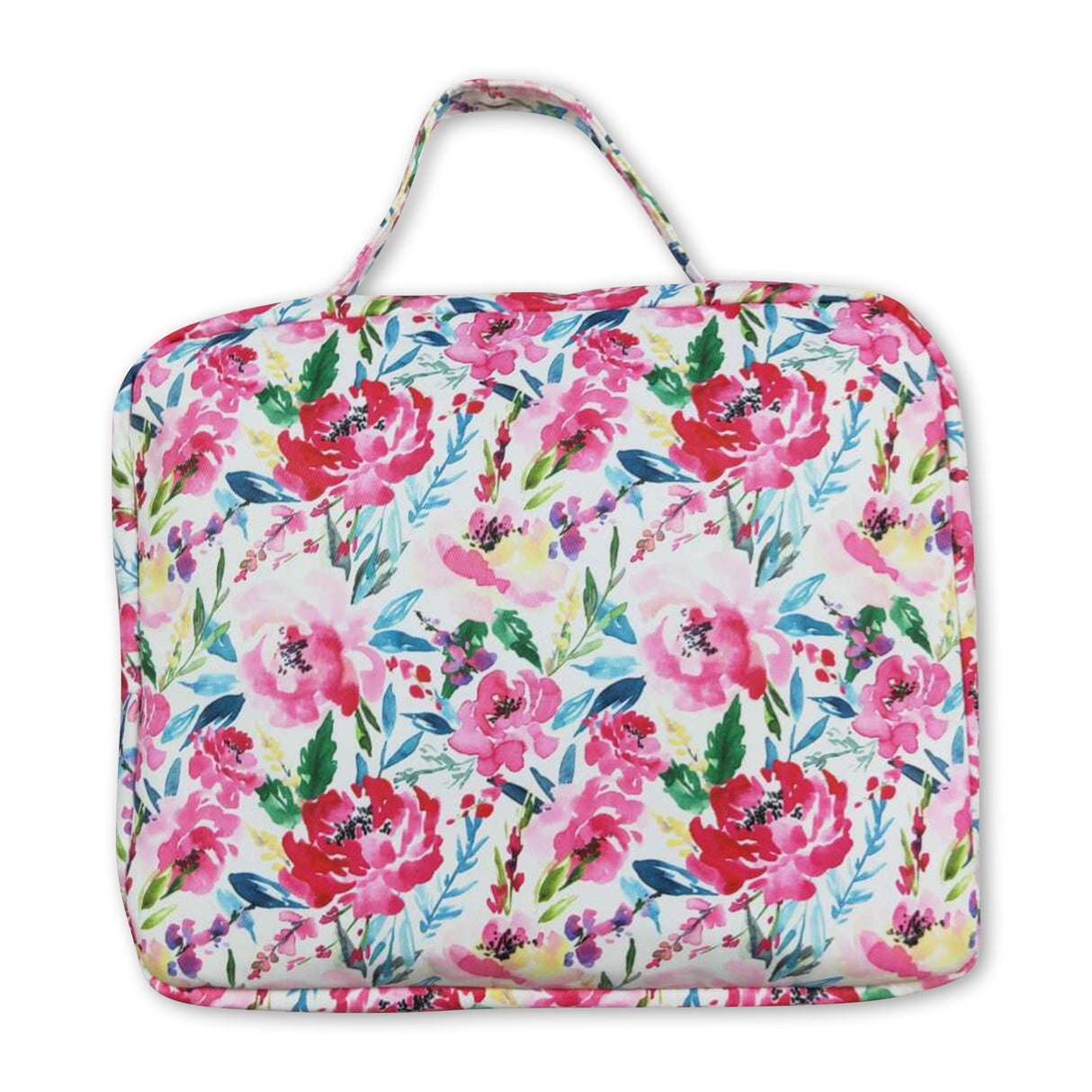 Lavender floral kids girls lunch box bag