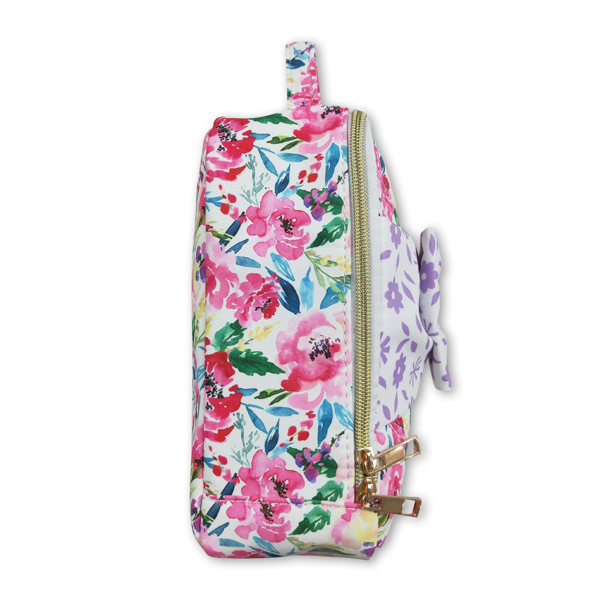 Lavender floral kids girls lunch box bag