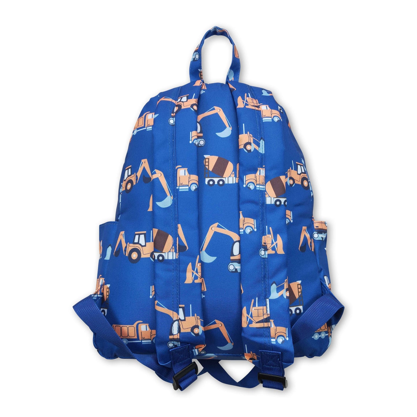 Blue constructions kids boys backpack