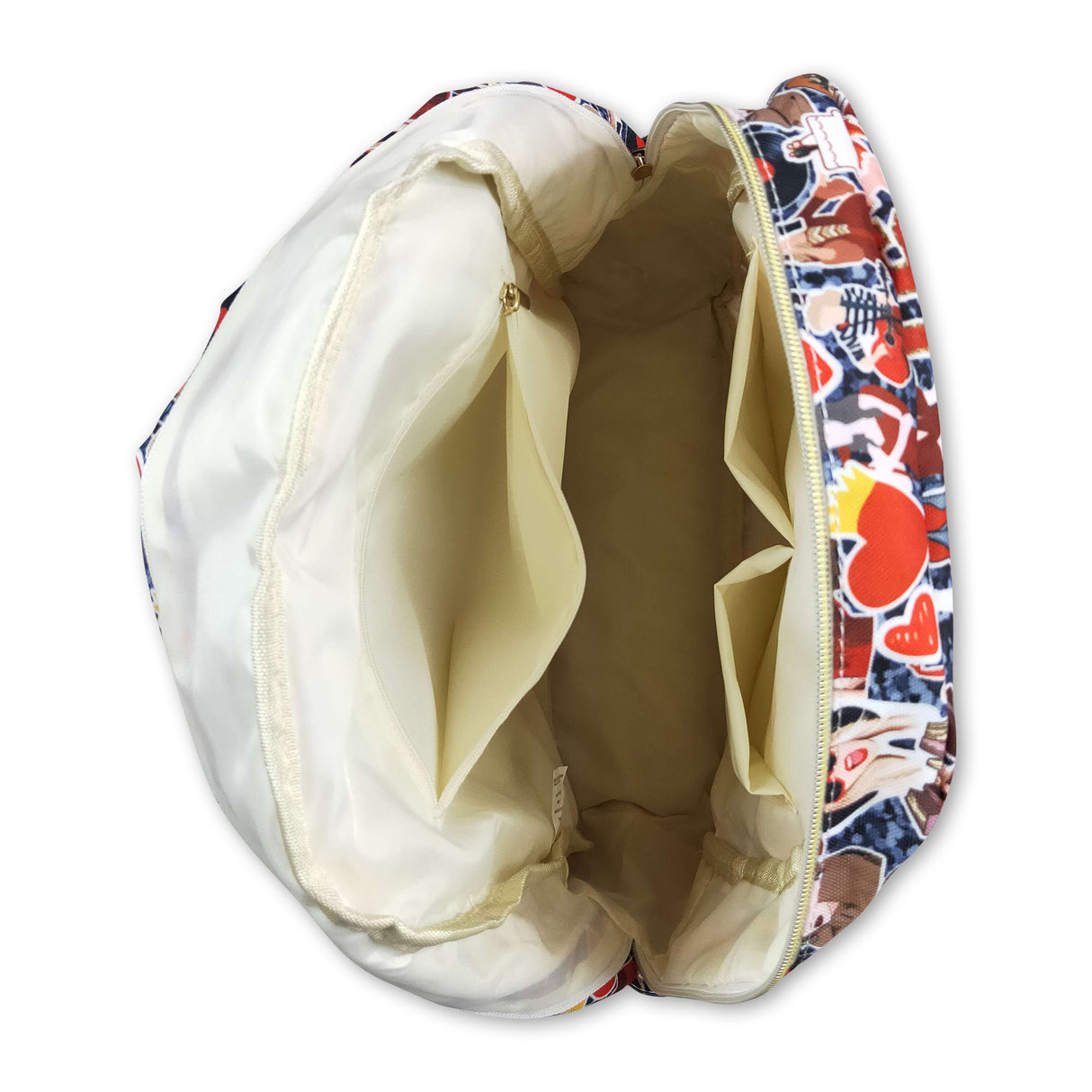 Red heart glasses singer girls backpack