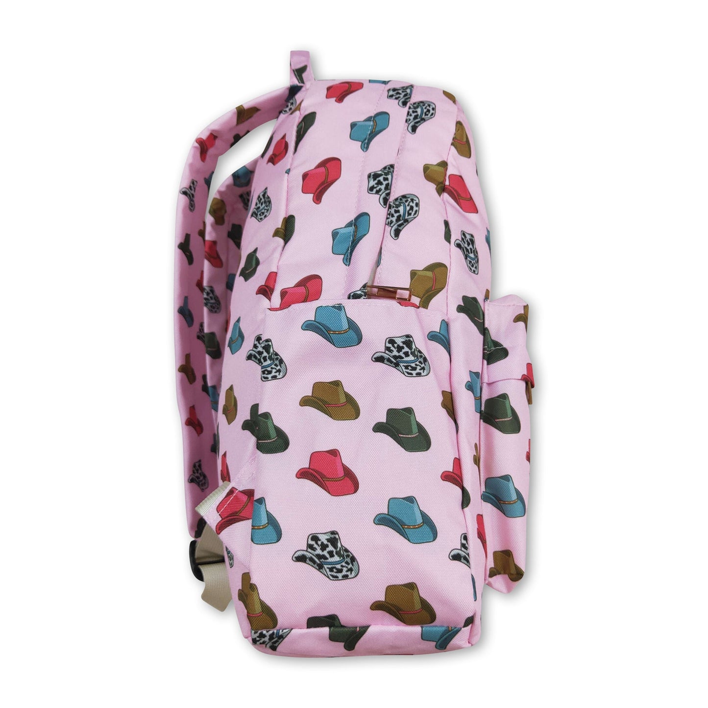 Pink hats western kids girls backpack