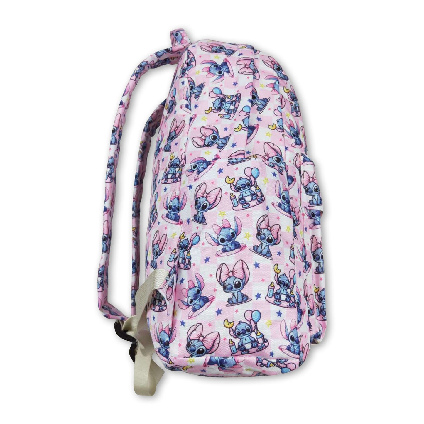 Pink plaid koala girls backpack