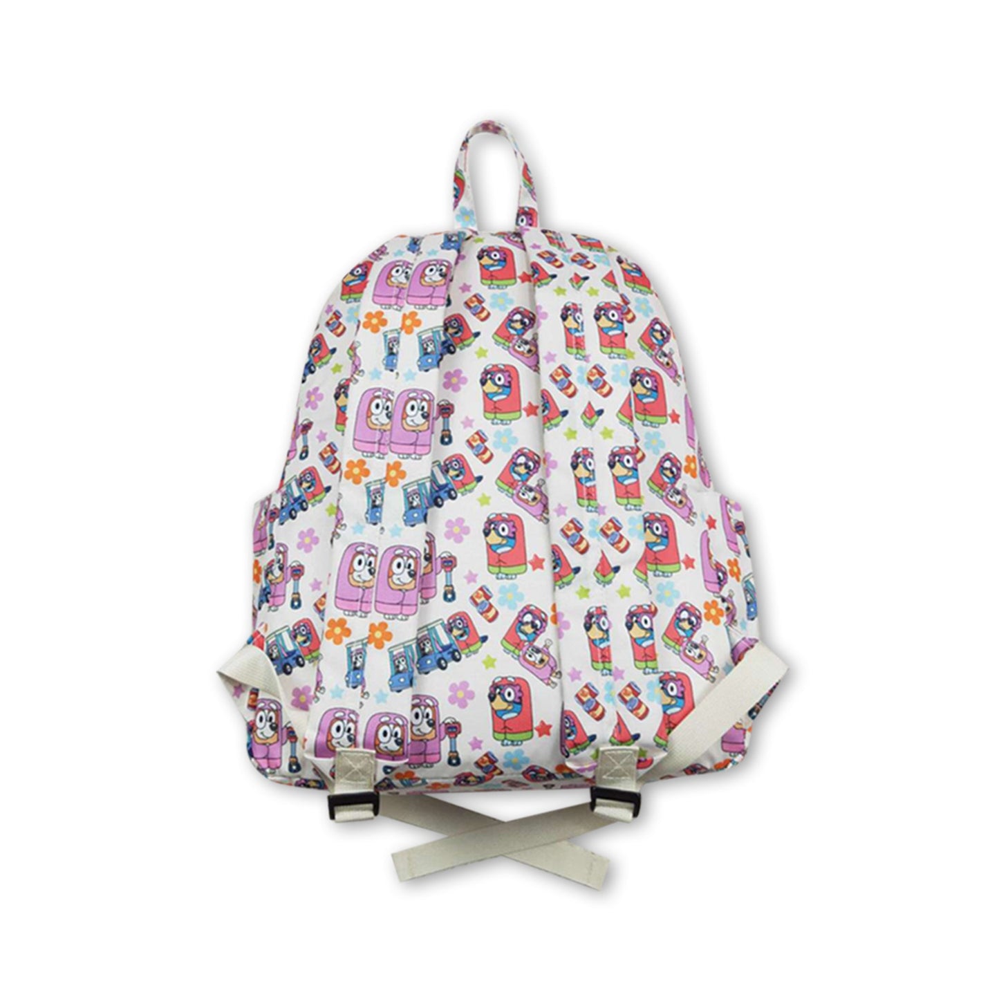 Floral stars dog kids girls backpack