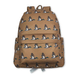 Brown duck print kids boys backpack