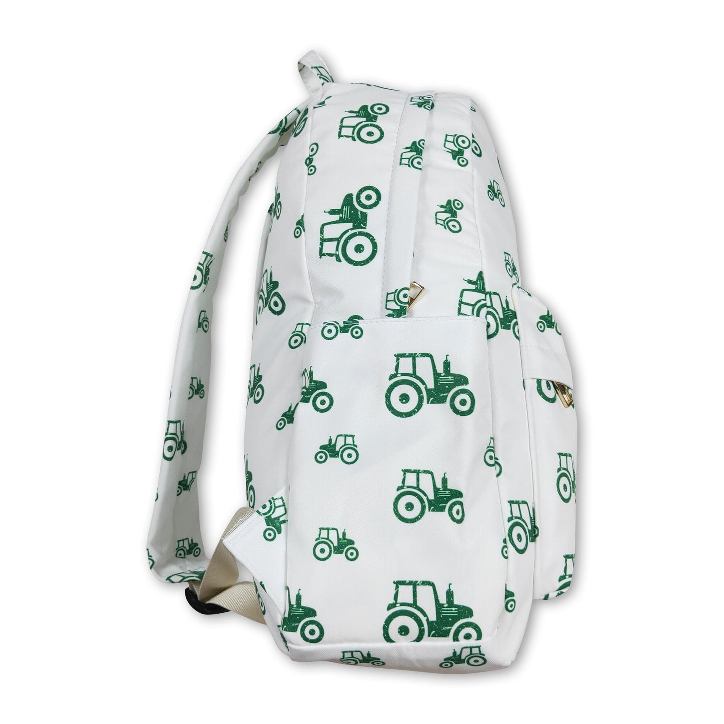 Green tractor farm kids boys backpack