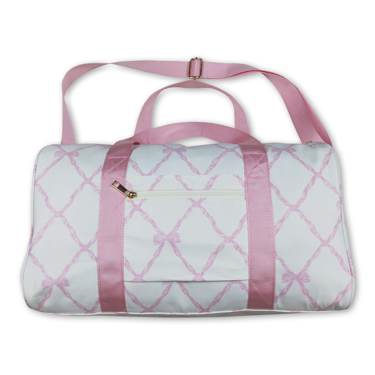 Pink bow duffel bag