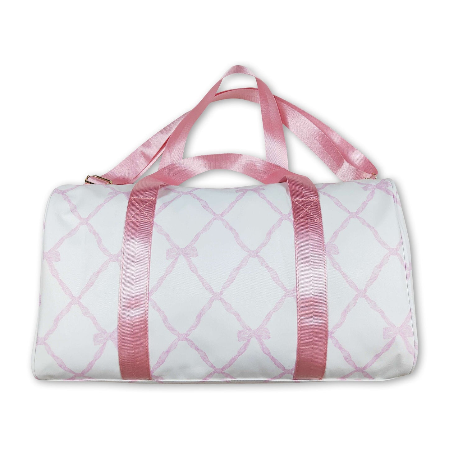 Pink bow duffel bag