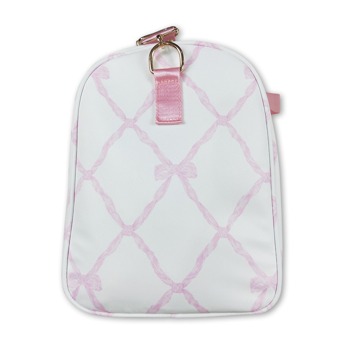 Pink bow duffel bag