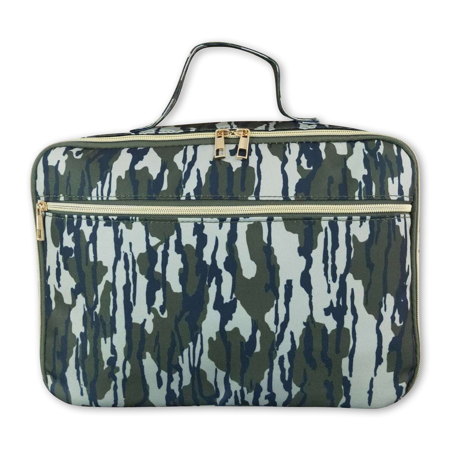 Bottomland camo print kids lunch box bag