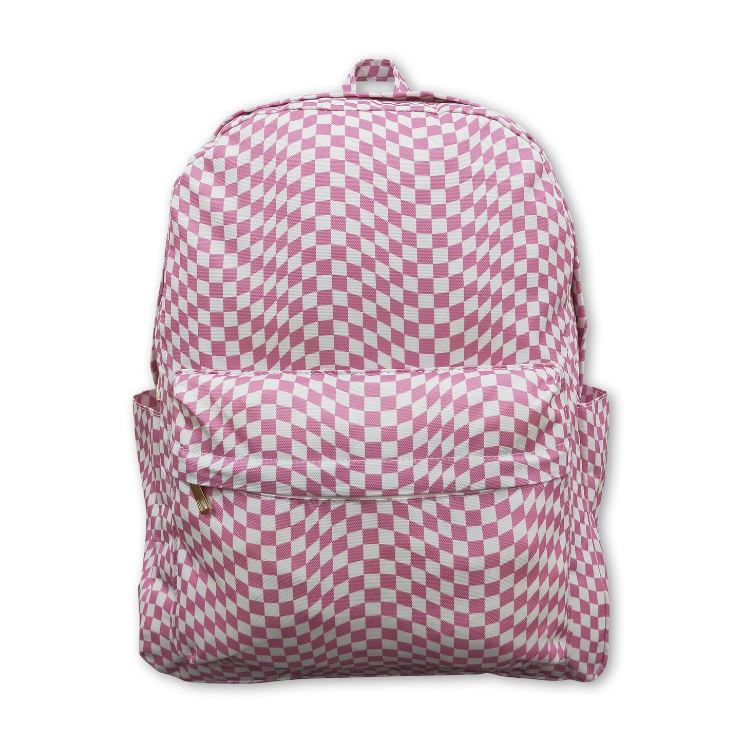 Pink plaid kids girls backpack