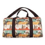 Brown horse rodeo western duffel bag