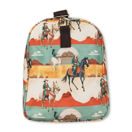 Brown horse rodeo western duffel bag