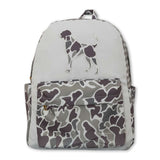 Hunt dog camo kids boys backpack