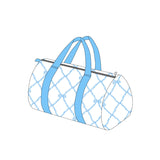 Light blue bow duffel bag