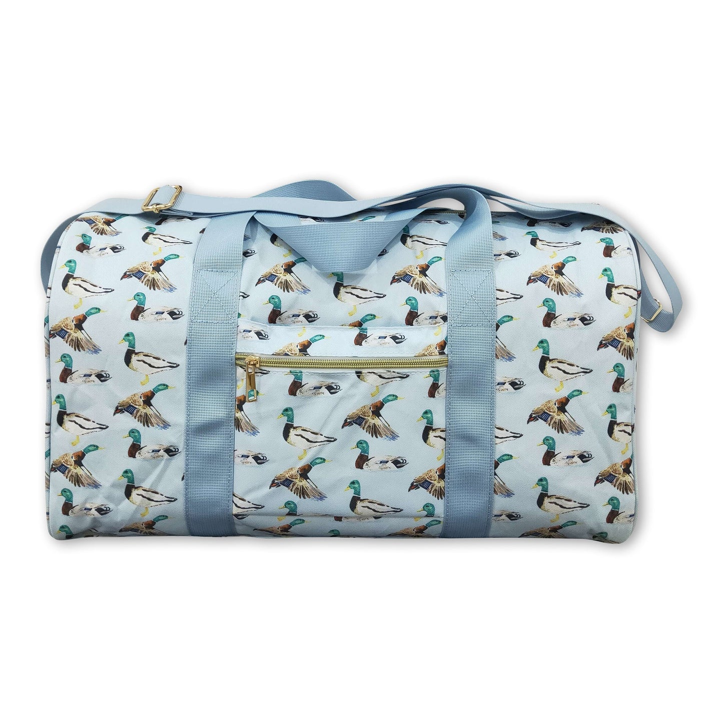 Stripe strap duck travel duffel bag