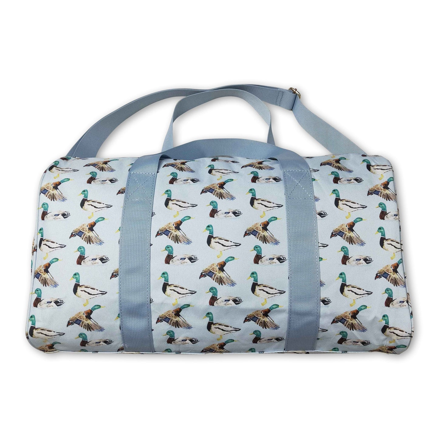 Stripe strap duck travel duffel bag