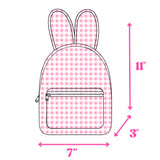 Pink plaid ears kids girls Easter backpack