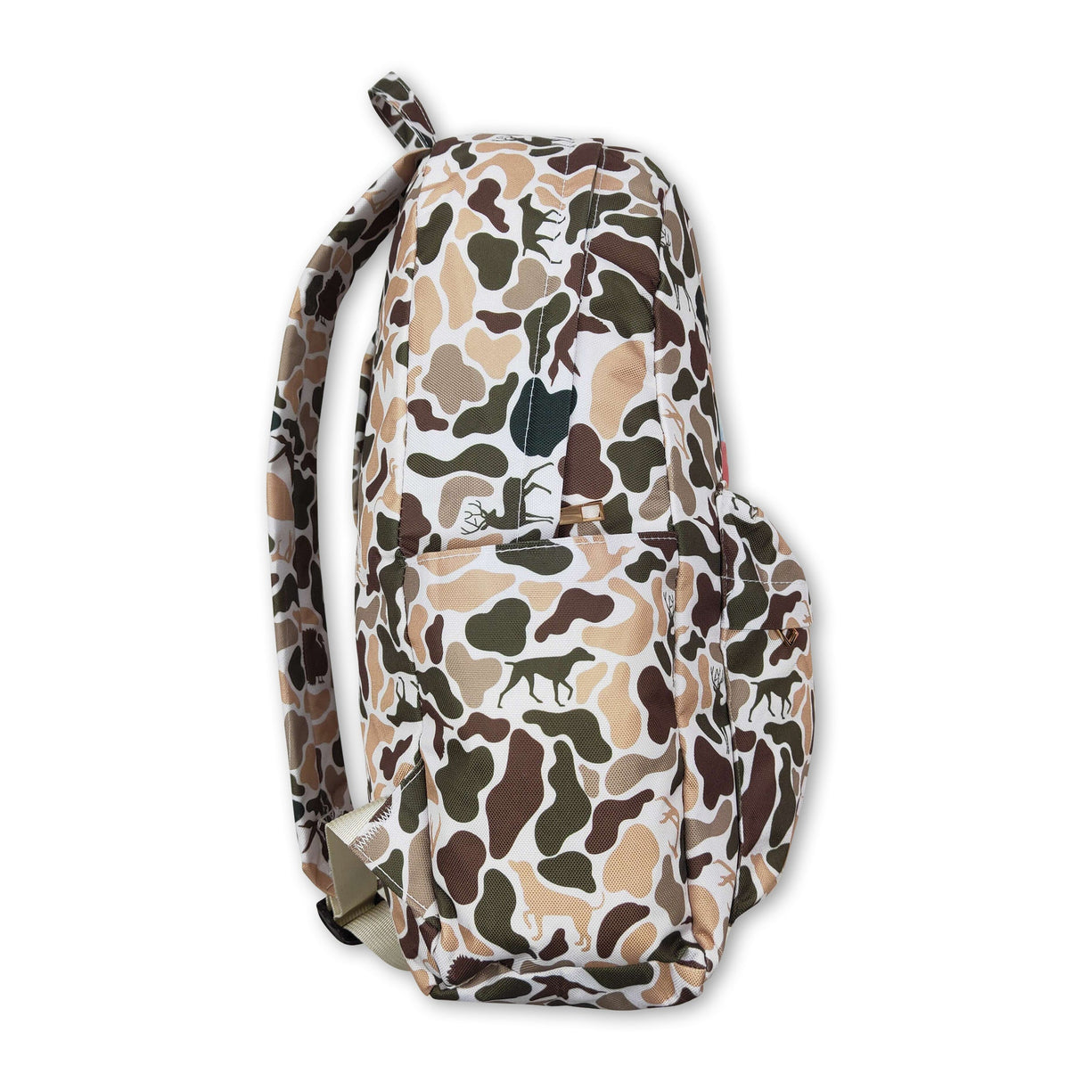 Camo turkey deer dog hunting kids backpack