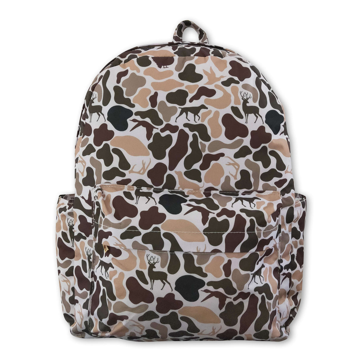 Camo turkey deer dog hunting kids backpack