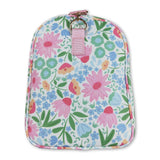 Pink ruffle band floral adult women duffel bag