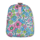 Pink ruffle band floral women duffel bag