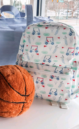 White golf kids boys backpack