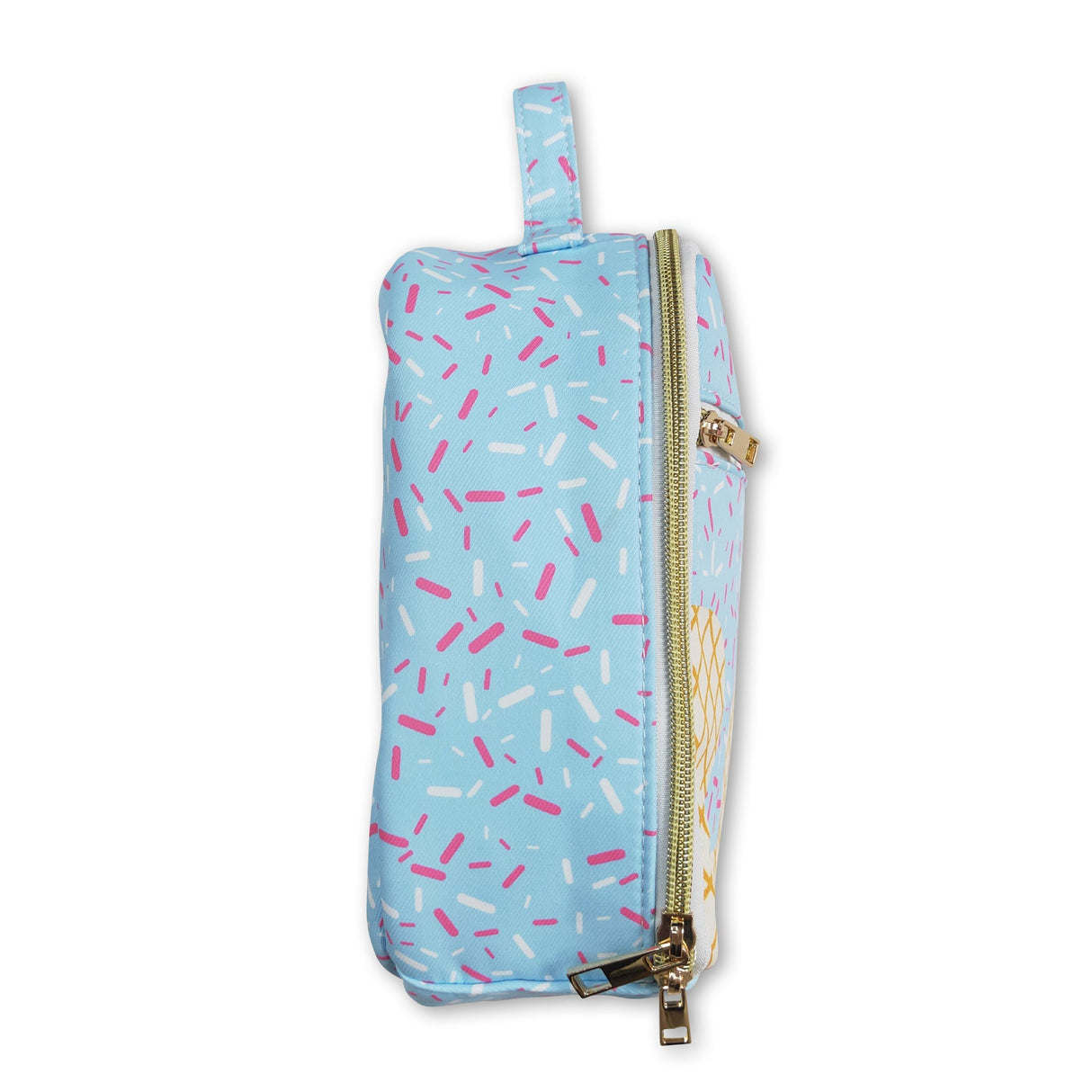 Light blue ice cream sprinkle kids lunch box
