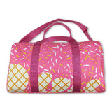 Pink ice cream sprinkle team duffel bag