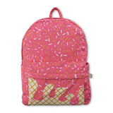 Pink ice cream sprinkle kids girls backpack