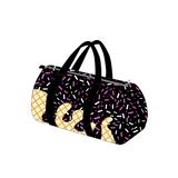 Black ice cream sprinkle team duffel bag