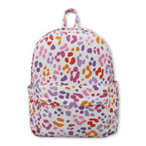 Pink ruffle leopard kids girls backpack