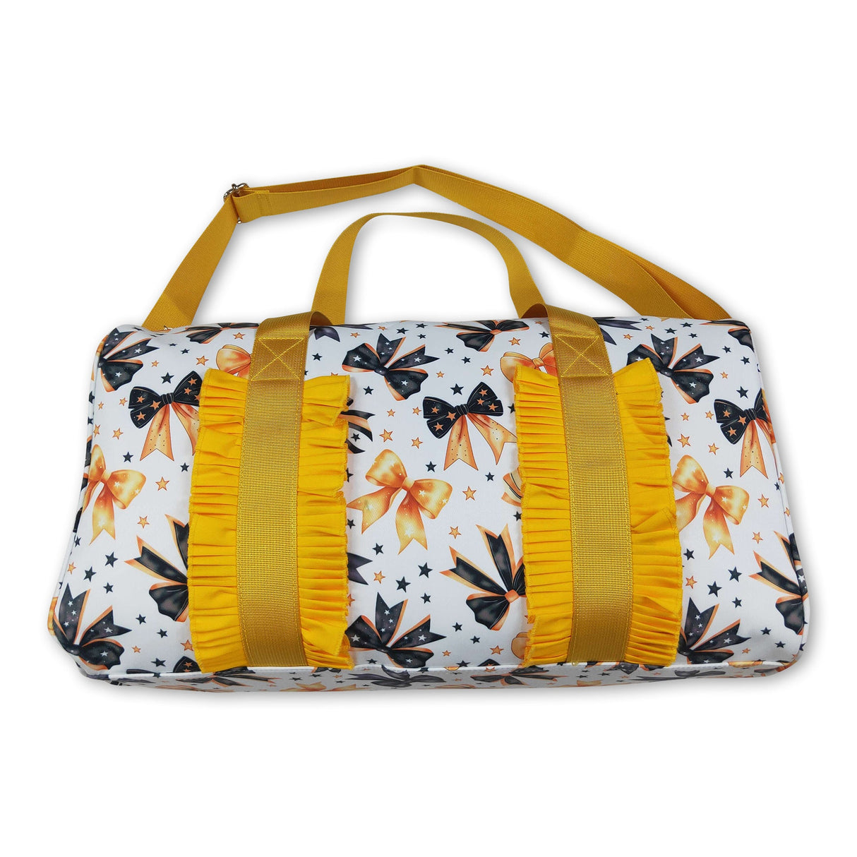 Black orange bow Halloween duffel bags