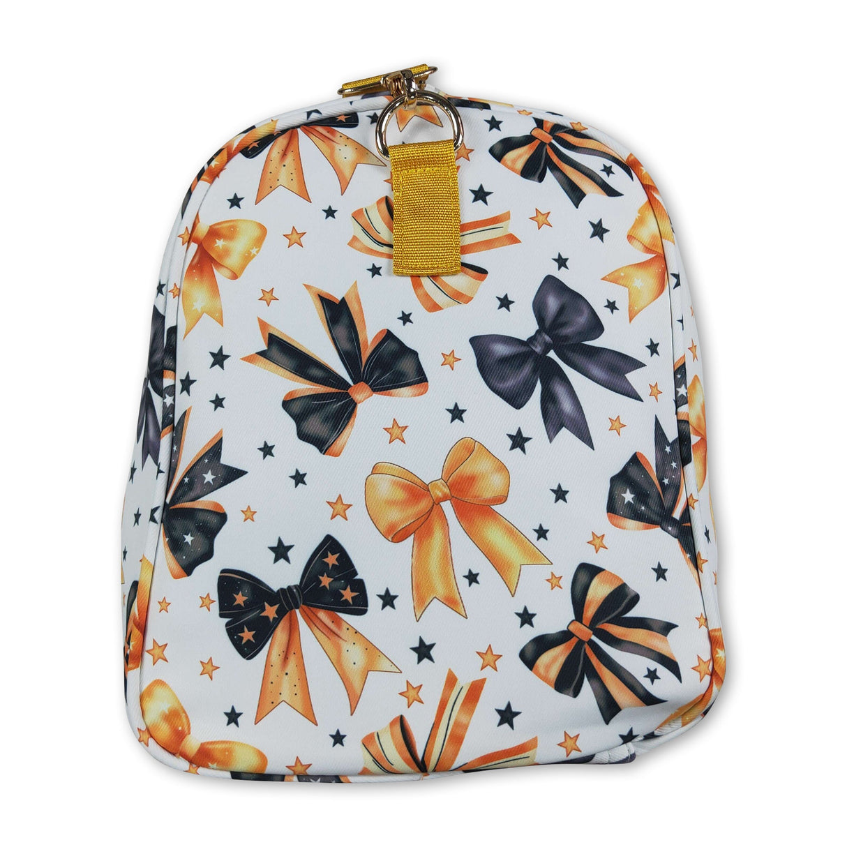 Black orange bow Halloween duffel bags
