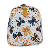 Black orange bow Halloween duffel bags