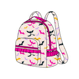 Hot pink ruffle bat kids girls Halloween backpack