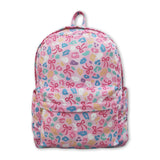 Pink leopard bow kids girls backpack