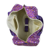 Purple ice cream sprinkle team duffel bag