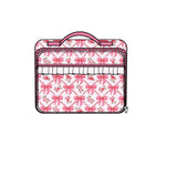 Polka dots ruffle pink bow floral girls lunch box bag