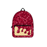 Maroon ice cream sprinkle kids backpack