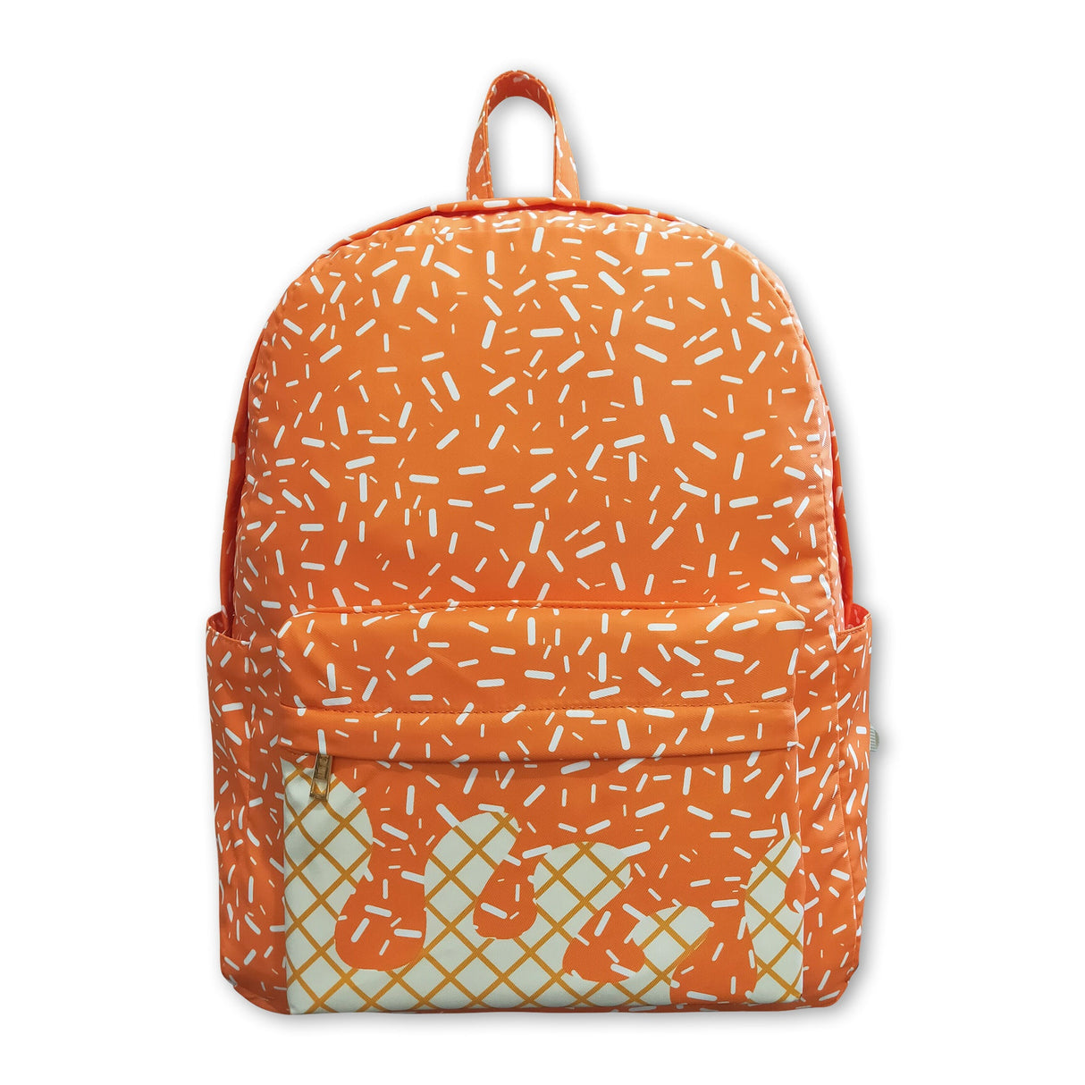 Yellow ice cream sprinkle kids girls backpack