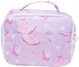 Pink bow dance dress shoes print  girls lunch box bag