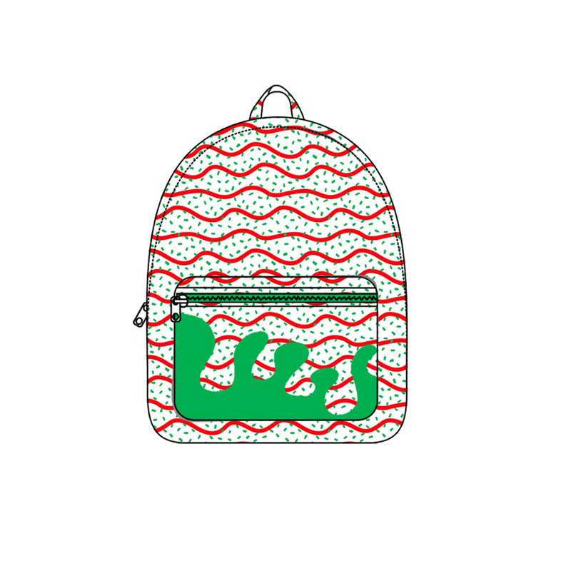 Christmas tree cake ice cream sprinkle kids backpack