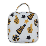 Gold stars firework cheer kids girls lunch box bag